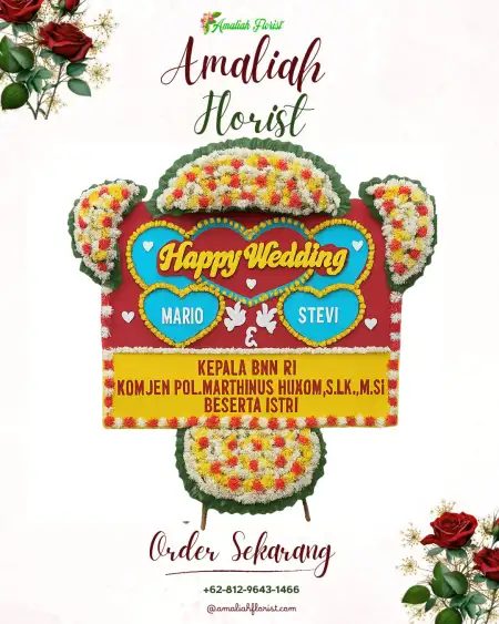 Papan Bunga Pernikahan Warung Menteng